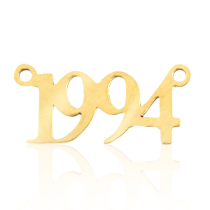 Colgantes/entrepieza de Acero Inox a&ntilde;o 1994 Dorado