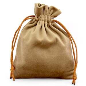 Bolso de terciopelo Marr&oacute;n