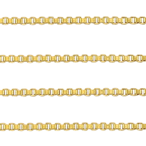 Fornituras Acero Inox cadena jasseron&nbsp;eslab&oacute;n Veneciano Dorado