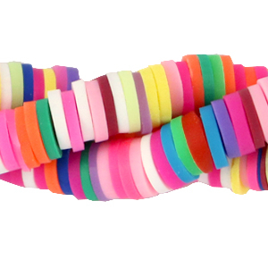 Abalorios Katsuki 6mm Mix marr&oacute;n-rosa arco&iacute;ris