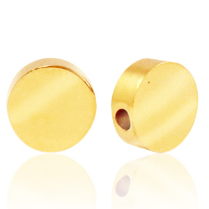 Abalorios Acero Inox rondo 8mm Dorado