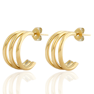 Pendientes Acero Inox criolla Dorado