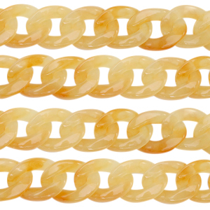 Cadena acr&iacute;lico 22mm Naranja &aacute;mbar