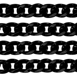 Cadena acr&iacute;lico 19mm Negro