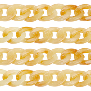 Cadena acr&iacute;lico 19mm Naranja &aacute;mbar