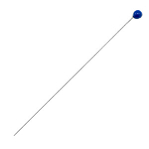 Fornituras met&aacute;licas DQ bastones cabeza bola 52mm Plata vieja-azul demin (sin n&iacute;quel)