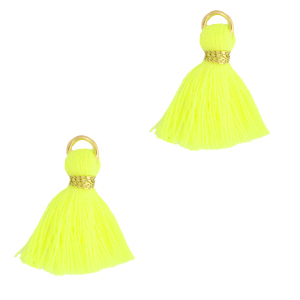 Borlas 1.5cm Dorado-amarillo ne&oacute;n
