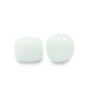 Abalorios de cristal rondeles 6 mm Blanco
