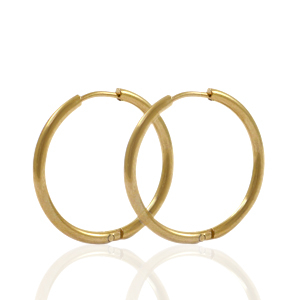 Pendientes Acero Inox criolla 24mm Dorado