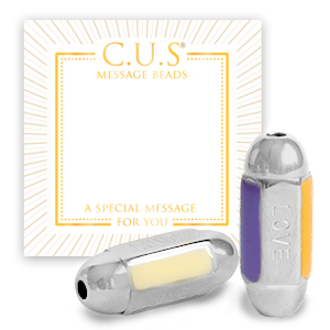 Joyer&iacute;a message beads C.U.S&reg; "love" Plateado (sin n&iacute;quel)