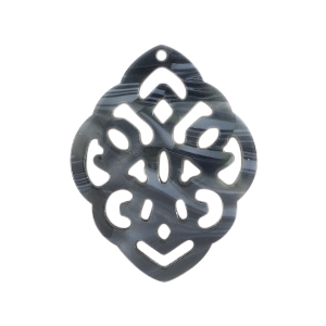 Colgantes de resina barroc rombo Azul jeans