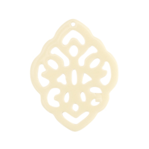 Colgantes de resina barroc rombo Blancuzco