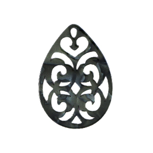 Colgantes de resina barroc gota Negro