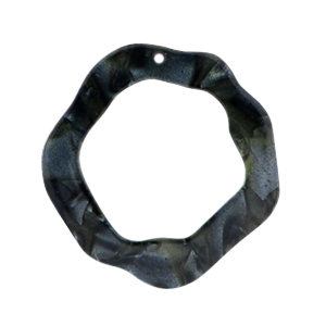 Colgantes de resina asim&eacute;trico Negro