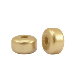 Abalorios Polaris rondeles 6x4mm met&aacute;lico shiny Marr&oacute;n cedro&nbsp;