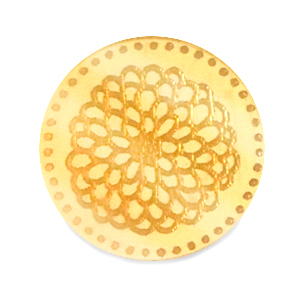 Cabuch&oacute;n Plexx 20mm Flor de nacimiento Noviembre-Crisantemo Dorado