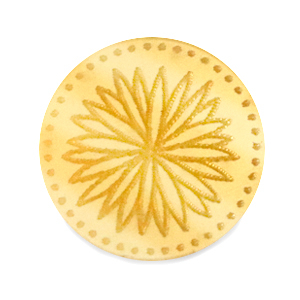 Cabuch&oacute;n Plexx 20mm Flor de nacimiento Septiembre-Aster Dorado