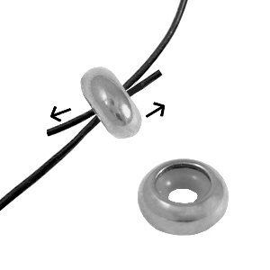 Fornituras Acero Inox abalorios de cierre deslizante 9x4mm Plateado