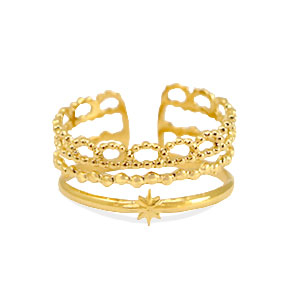 Anillos Acero Inox Dorado