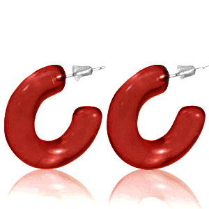 Pendientes Trendy criolla Rojo ruby