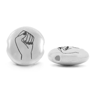 Abalorios met&aacute;licos DQ pu&ntilde;o Plata vieja (sin n&iacute;quel)