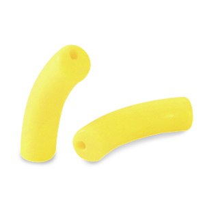 Abalorios acr&iacute;licos tubo Amarillo ardiente