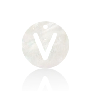 Colgantes conchas especial letraV Blanco (color natural)