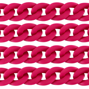 Cadena acr&iacute;lico 29mm mate Rosa magenta