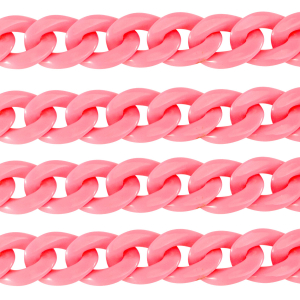 Cadena acr&iacute;lico 22mm brillante Rosa hot