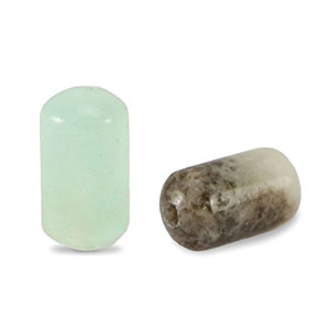 Piedras naturales Calcedonia (Cuarzo) tubo Multicolor turquesa