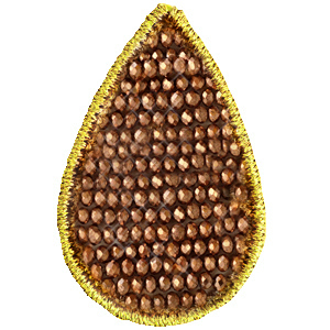 Colgantes tejido con abalorios faceteados gota Cobre