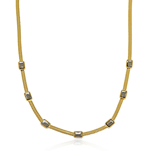 Cadenas Acero Inox serpiente cristal Dorado-negro