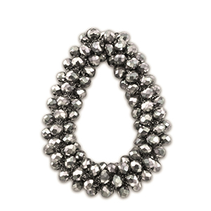 Colgantes faceteados gota Plateado