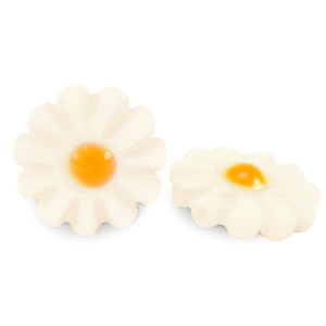 Abalorios conchas flor Blanco-amarillo naranja