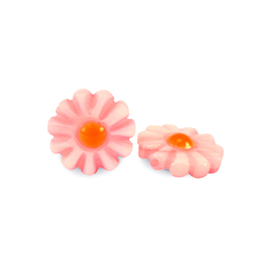 Abalorios conchas flor Rosa de sand&iacute;a-naranja
