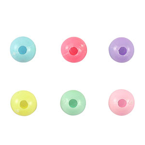 Abalorios con look acr&iacute;lico Multicolor pastel