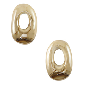 Abalorios de cer&aacute;mica griega DQ &oacute;valo Greige