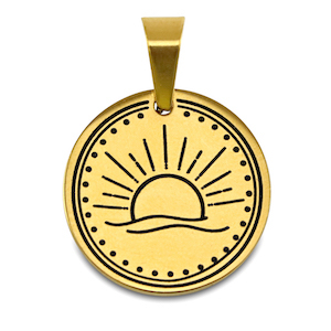 Colgantes Acero Inox sol Dorado