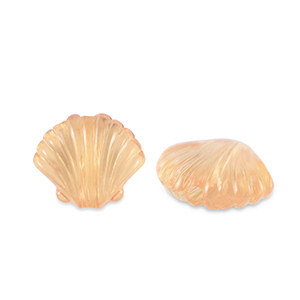 Abalorios acr&iacute;licos concha Transparente marr&oacute;n cobrizo