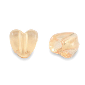 Abalorios acr&iacute;licos coraz&oacute;n Transparente marr&oacute;n cobrizo