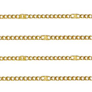 Fornituras Acero Inox cadena jasseron gourmet Dorado