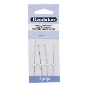 Beadalon paquete de agujas variado Plateado