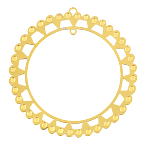 Colgantes Acero Inox bohemios 48mm Dorado