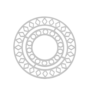 Colgantes Acero Inox bohemios 30mm Plateado