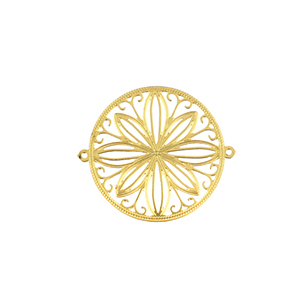 Colgantes Acero Inox bohemios entrepieza 20mm Dorado