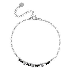 Pulseras Acero Inox Plateado-negro