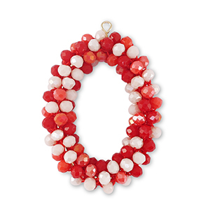 Colgantes faceteados &oacute;valo Multicolor&nbsp;