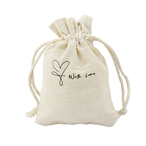 Bolso en lino "with love" Blancuzco