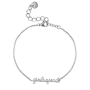 Pulseras Acero Inox ''girlsquad'' Plateado