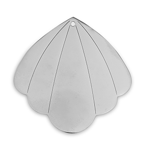 Colgantes Acero Inox concha Plateado